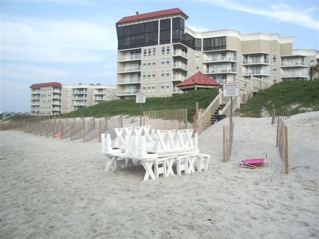 benches safe from the evening