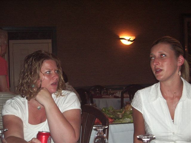 Caroline & Katie at rehearsal dinner June 2009