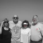 Fran, Dick, Lynn, John on pier of Topsail June 2009