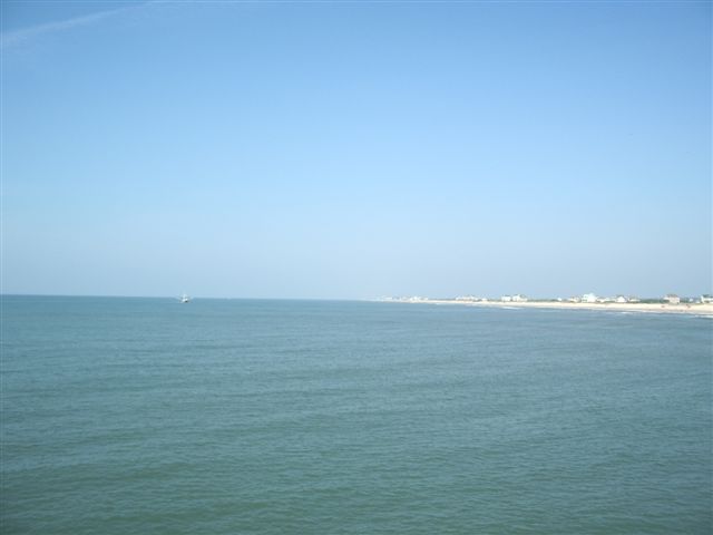 Topsail Island from pier
